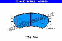 Sada brzdových destiček ATE 13.0460-5949 (AT 605949) - NISSAN Sada brzdových destiček ATE 13.0460-5949 (AT 605949) - NISSAN