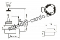 Autožárovka BOSCH (BO 1987302081) 12V 35W H8 PURE LIGHT