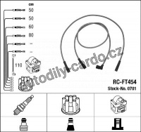 Sada kabelů pro zapalování NGK RC-FT454 - FIAT Sada kabelů pro zapalování NGK RC-FT454 - FIAT