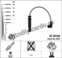 Sada kabelů pro zapalování NGK RC-RV308 - ROVER
