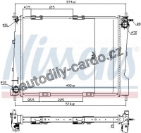 Chladič motoru NISSENS 67284 Chladič motoru NISSENS 67284