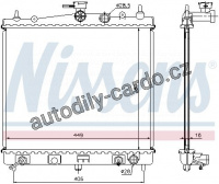 Chladič motoru NISSENS 68700A Chladič motoru NISSENS 68700A