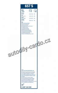 Sada stěračů BOSCH (BO 3397118334) - 650mm + 650mm