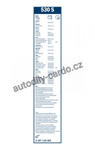 Sada stěračů BOSCH (BO 3397118401) - 530mm + 530mm