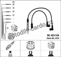 Sada kabelů pro zapalování NGK RC-AD1104 - AUDI Sada kabelů pro zapalování NGK RC-AD1104 - AUDI