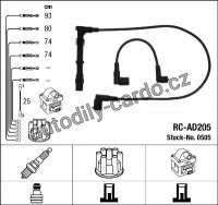 Sada kabelů pro zapalování NGK RC-AD205 - AUDI Sada kabelů pro zapalování NGK RC-AD205 - AUDI