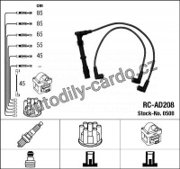 Sada kabelů pro zapalování NGK RC-AD208 - AUDI