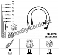 Sada kabelů pro zapalování NGK RC-AD209 - AUDI Sada kabelů pro zapalování NGK RC-AD209 - AUDI