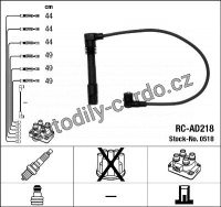 Sada kabelů pro zapalování NGK RC-AD218 - AUDI, VW