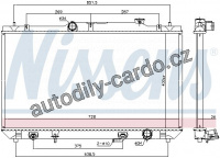 Chladič motoru NISSENS 646925 Chladič motoru NISSENS 646925
