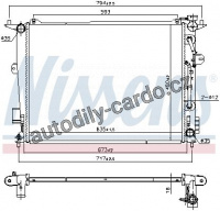 Chladič motoru NISSENS 675074 Chladič motoru NISSENS 675074