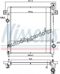 Chladič motoru NISSENS 61035 Chladič motoru NISSENS 61035