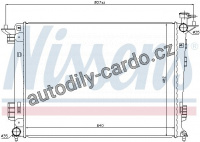 Chladič motoru NISSENS 67515 Chladič motoru NISSENS 67515