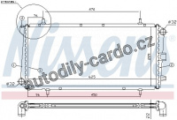 Chladič motoru NISSENS 62785A Chladič motoru NISSENS 62785A