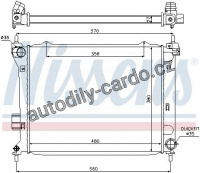Chladič motoru NISSENS 67549 Chladič motoru NISSENS 67549