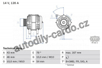 Alternátor BOSCH 0986049171
