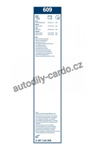Sada stěračů BOSCH (BO 3397118309) - 600mm + 600mm