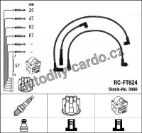 Sada kabelů pro zapalování NGK RC-FT624 - LANCIA