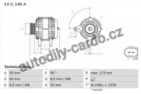 Alternátor BOSCH 0986080600