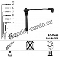 Sada kabelů pro zapalování NGK RC-FT632 - FIAT