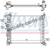 Chladič motoru NISSENS 630736 Chladič motoru NISSENS 630736