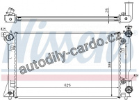 Chladič motoru NISSENS 64668A Chladič motoru NISSENS 64668A