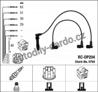 Sada kabelů pro zapalování NGK RC-OP204 - OPEL