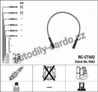 Sada kabelů pro zapalování NGK RC-CT402 - CITROËN