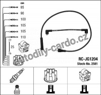 Sada kabelů pro zapalování NGK RC-JG1204 - JAGUAR Sada kabelů pro zapalování NGK RC-JG1204 - JAGUAR