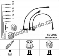 Sada kabelů pro zapalování NGK RC-LC609 - FIAT, LANCIA