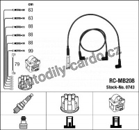 Sada kabelů pro zapalování NGK RC-MB208 - MERCEDES-BENZ