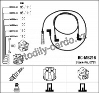 Sada kabelů pro zapalování NGK RC-MB216 - MERCEDES-BENZ