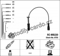 Sada kabelů pro zapalování NGK RC-MB220 - MERCEDES-BENZ Sada kabelů pro zapalování NGK RC-MB220 - MERCEDES-BENZ