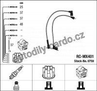 Sada kabelů pro zapalování NGK RC-MX401 - ŠKODA