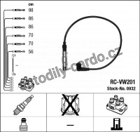 Sada kabelů pro zapalování NGK RC-VW201 - VW Sada kabelů pro zapalování NGK RC-VW201 - VW