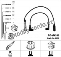 Sada kabelů pro zapalování NGK RC-VW242 - AUDI
