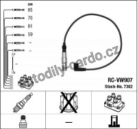 Sada kabelů pro zapalování NGK RC-VW907 - SEAT, VW Sada kabelů pro zapalování NGK RC-VW907 - SEAT, VW