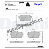 Sada brzdových destiček DELPHI LP3591