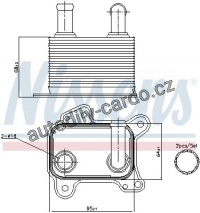 Chladič motorového oleje NISSENS 90825 Chladič motorového oleje NISSENS 90825