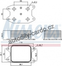 Chladič motorového oleje NISSENS 90810
