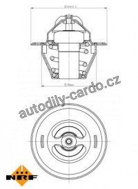 Termostat, chladivo NRF 725212