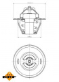 Termostat, chladivo NRF 725212