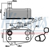 Chladič motorového oleje NISSENS 90890