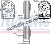 Chladič motorového oleje NISSENS 90971