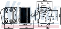 Chladič motorového oleje NISSENS 90974 Chladič motorového oleje NISSENS 90974