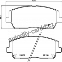 Sada brzdových destiček BREMBO P30116