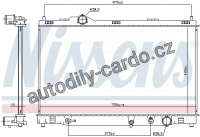 Chladič motoru NISSENS 606167 Chladič motoru NISSENS 606167
