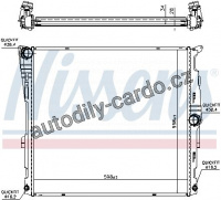 Chladič motoru NISSENS 60811 Chladič motoru NISSENS 60811
