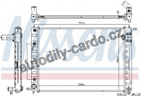 Chladič motoru NISSENS 606542 Chladič motoru NISSENS 606542