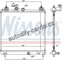 Chladič motoru NISSENS 606550 Chladič motoru NISSENS 606550